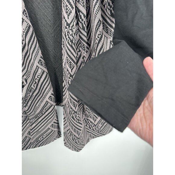 LOGO by Lori Goldstein Cardigan Sweater Gray‎ Plus Size 2X - Picture 3 of 5